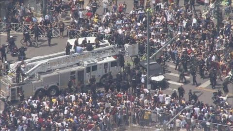 police officer at Nuggets parade police officer at Nuggets parade